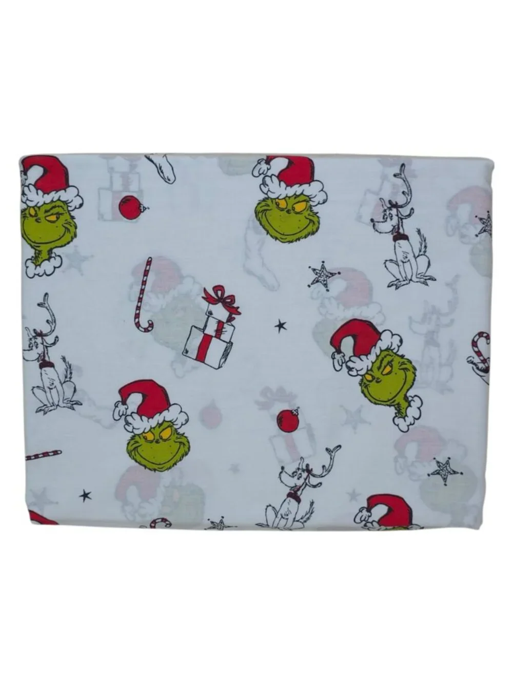 Dr. Seuss The Grinch Christmas Full Double Sheet Set 100% Cotton Holiday Bedding